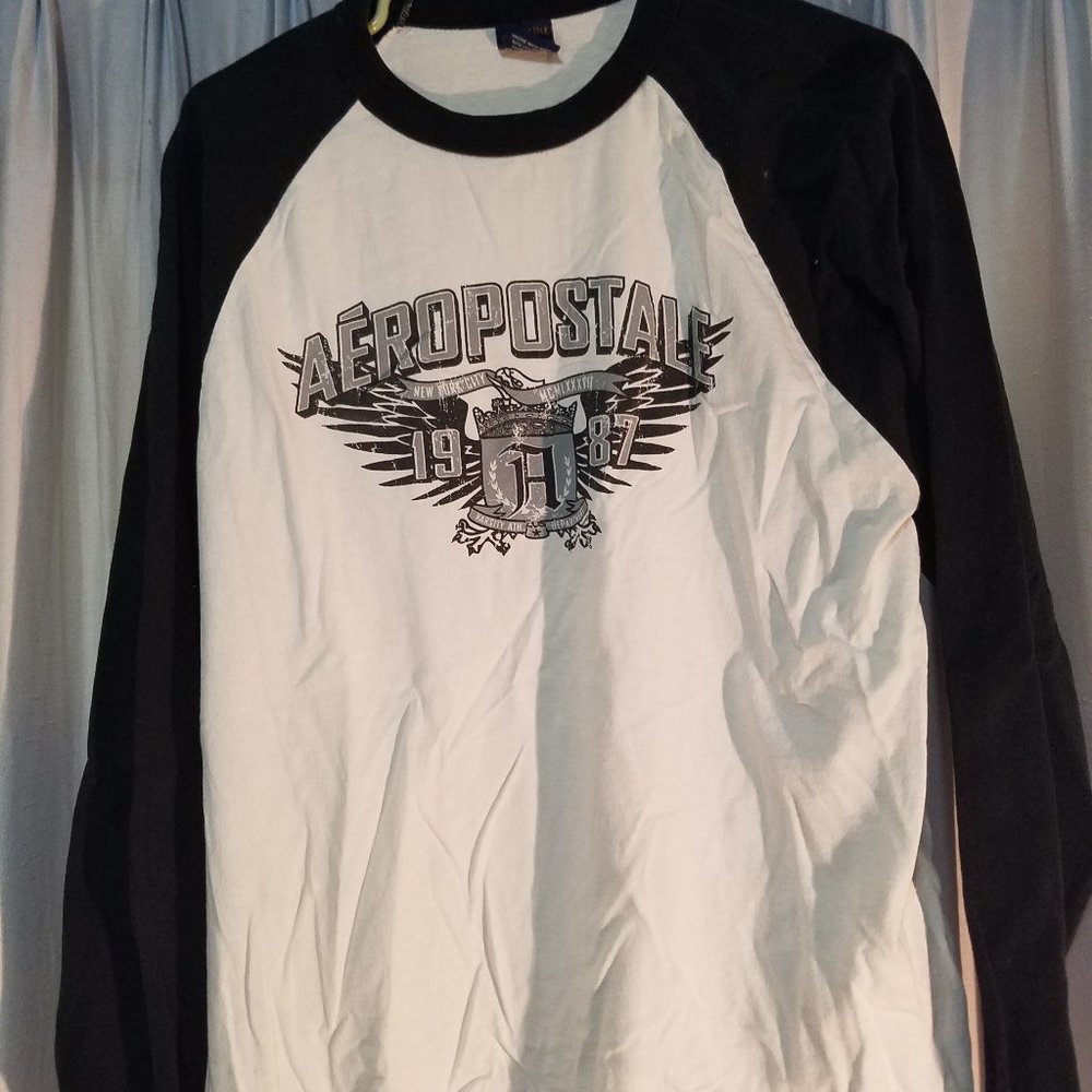 Aeropostale Long Sleeve Baseball Tee